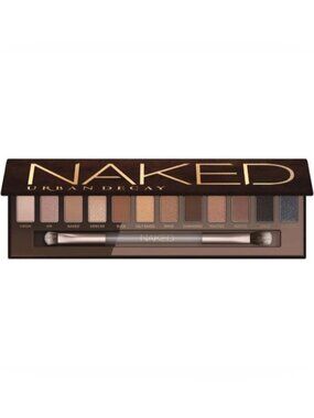 Urban Decay Classic Naked Eyeshadow Palette Nude Creams, Browns & Golds brush